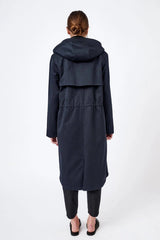 Immaculate Vegan - Mila.Vert Water-Resistant Hooded Coat | Dark Blue