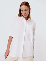 Immaculate Vegan - Mila.Vert Oversized Organic Cotton Shirt | White White / XS