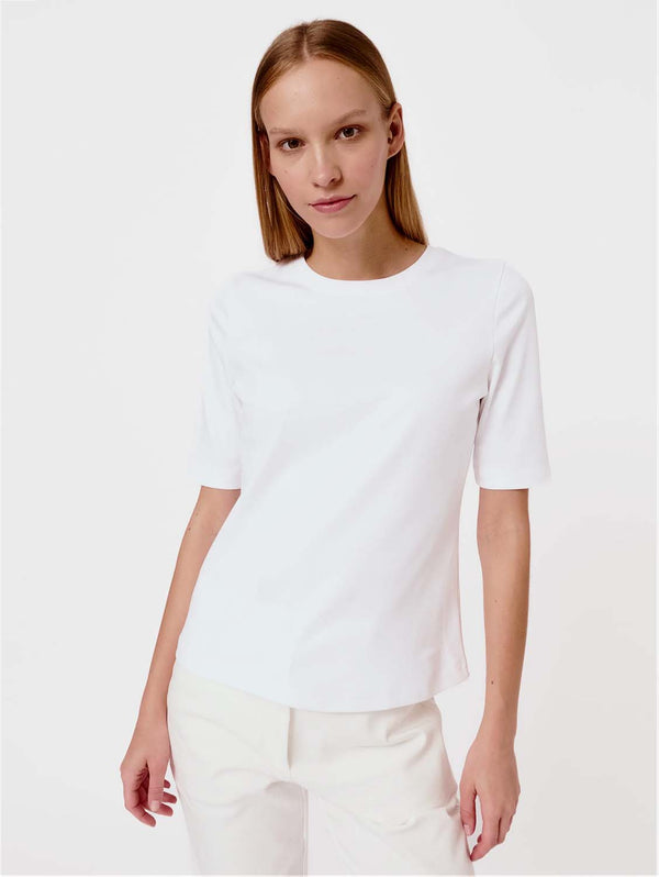 Mila.Vert Short-Sleeved Organic Cotton Top | Multiple Colours White / XS
