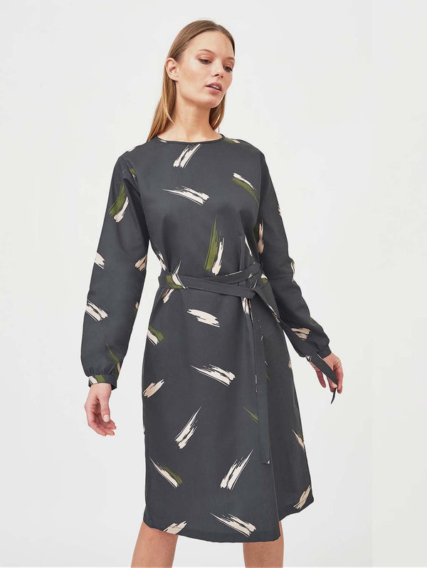 Mila.Vert Paintbrush Organic Cotton Dress | Multi XS