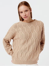 Immaculate Vegan - Mila.Vert Knitted cable-knit pullover XS / Sand