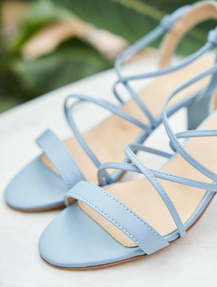 Minuit sur Terre Hawthorn Vegan Apple Leather Heeled Sandals