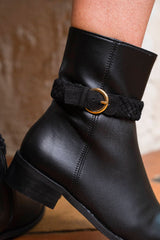 Immaculate Vegan - Minuit sur Terre Aura Vegan Leather Ankle Boots | Black