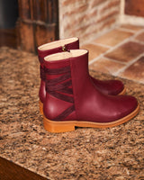 Immaculate Vegan - Minuit sur Terre Catimini Vegan Leather Zip Ankle Boots | Bordeaux