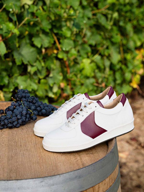 Minuit sur Terre Cepage Grape Leather Unisex Vegan Sneakers | Merlot