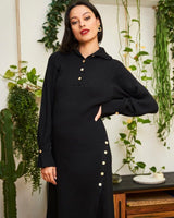 Immaculate Vegan - Minuit sur Terre Highlands Organic Cotton Dress | Black