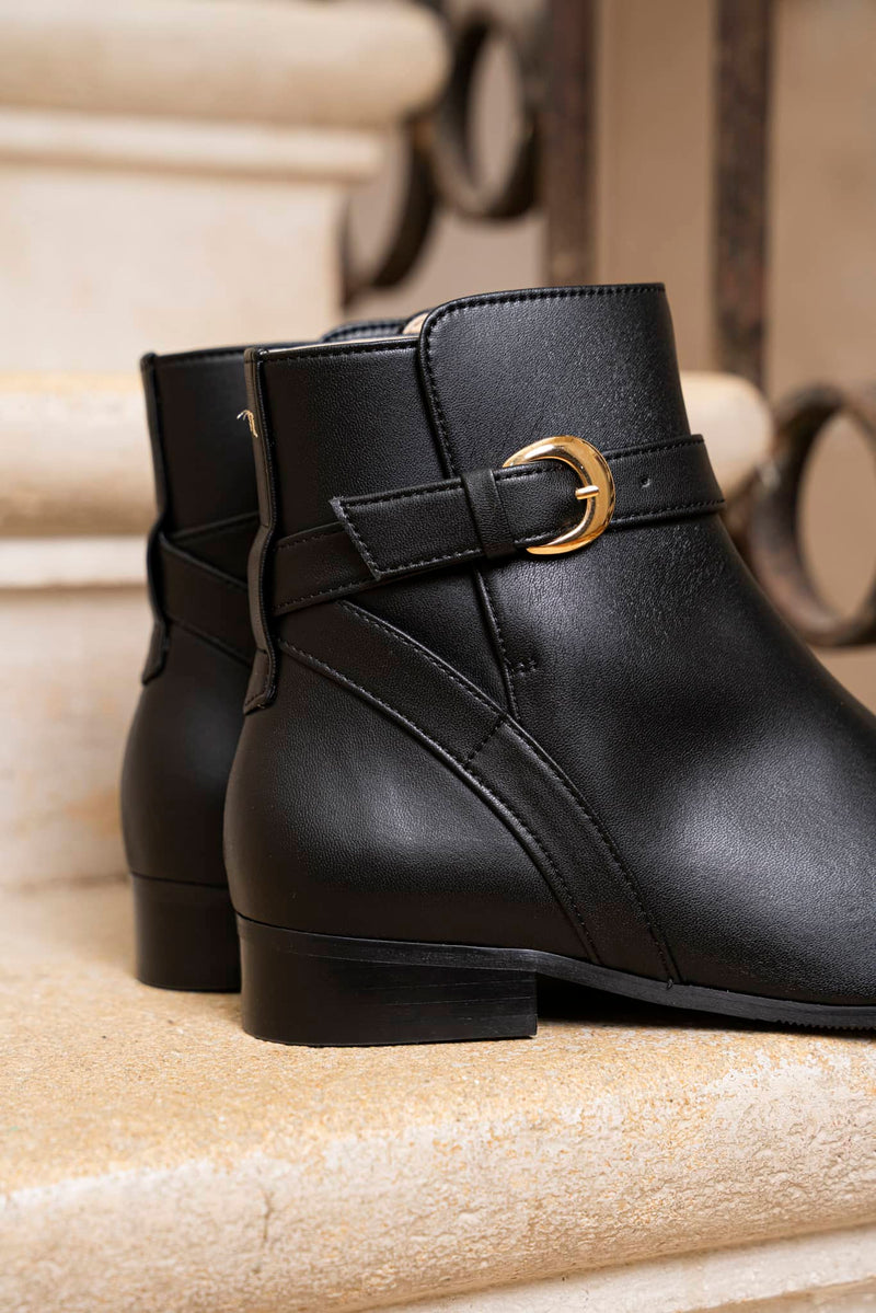 Minuit sur Terre Illusion Vegan Leather Ankle Boots | Black