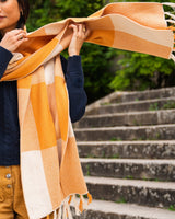 Immaculate Vegan - Minuit sur Terre Meridian Recycled Cotton Vegan Scarf | Ochre Yellow