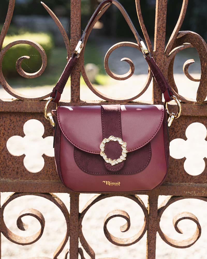 Minuit sur Terre Mira Grape Leather Vegan Crossbody | Burgundy