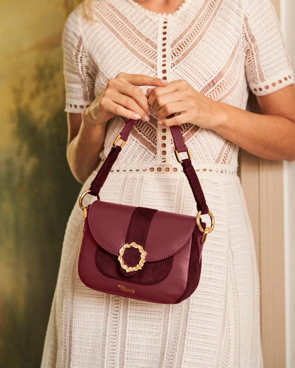 Minuit sur Terre Mira Grape Leather Vegan Crossbody | Burgundy