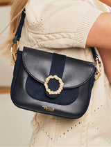 Immaculate Vegan - Minuit sur Terre Mira Vegan Grain Leather Crossbody Bag | Navy Blue