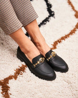 Immaculate Vegan - Minuit sur Terre Symbol Vegan Leather Loafers | Black