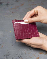 Immaculate Vegan - Minuit sur Terre Vivace Vegan Leather Card Holder | Khaki Croc