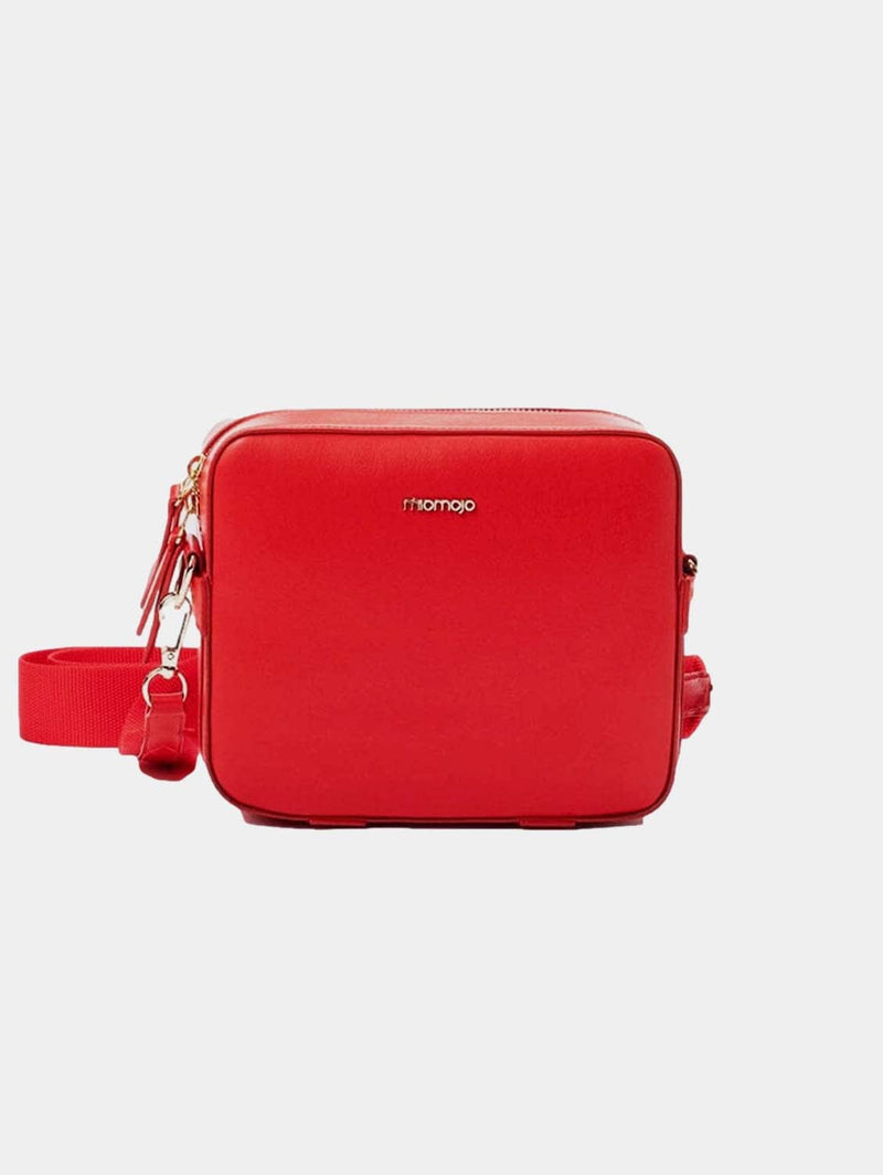 Mio Mojo Dalila Apple Leather Vegan Crossbody Bag | Red Red