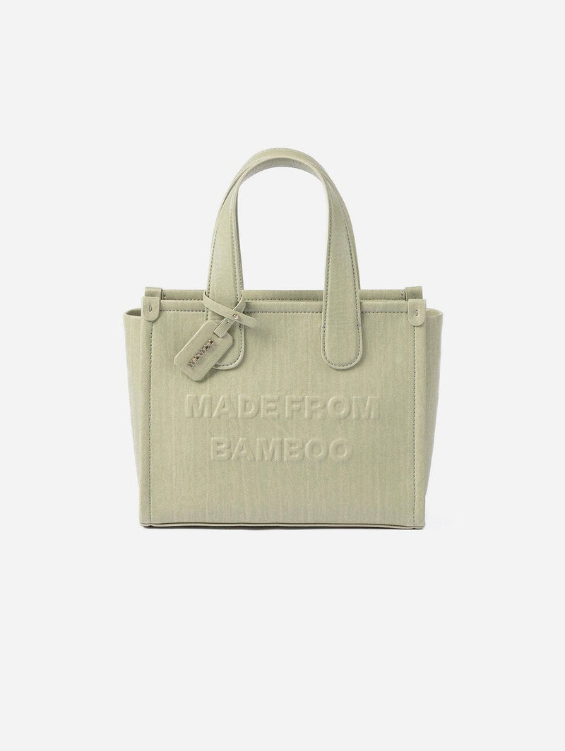 Miomojo Alma M Bamboo Leather Vegan Tote Bag | Light Green