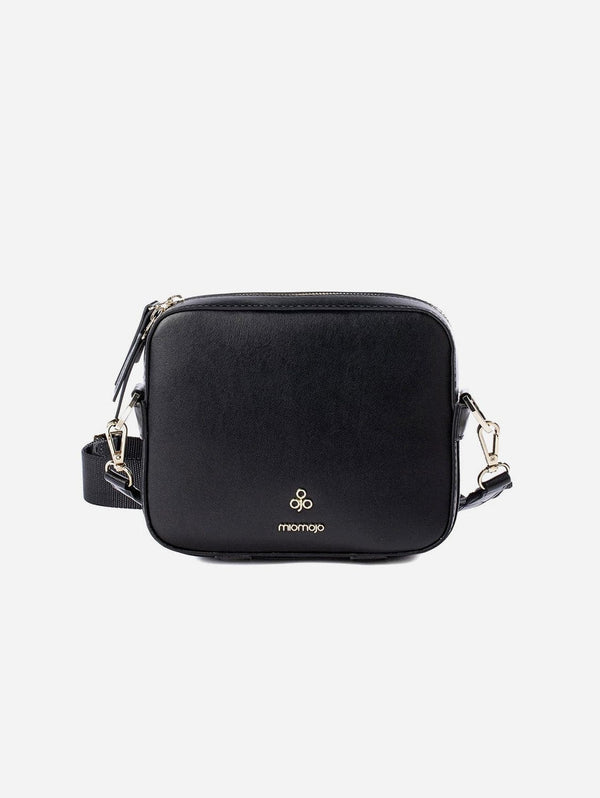 Miomojo Dalila Apple Leather Vegan Crossbody Bag | Black