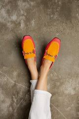 Immaculate Vegan - MOMOC Judoka Vegan Suede Moccasins | Orange