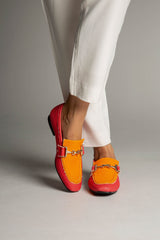 Immaculate Vegan - MOMOC Judoka Vegan Suede Moccasins | Orange