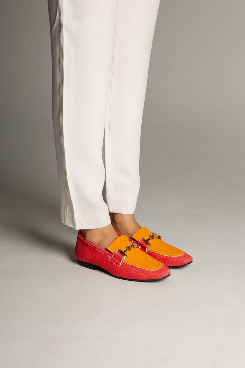 MOMOC Judoka Vegan Suede Moccasins | Orange