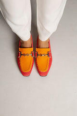 Immaculate Vegan - MOMOC Judoka Vegan Suede Moccasins | Orange