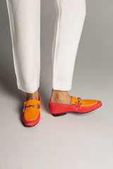 Immaculate Vegan - MOMOC Judoka Vegan Suede Moccasins | Orange