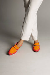 Immaculate Vegan - MOMOC Judoka Vegan Suede Moccasins | Orange