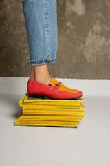 Immaculate Vegan - MOMOC Judoka Vegan Suede Moccasins | Orange