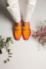 Immaculate Vegan - MOMOC Judoka Vegan Suede Moccasins | Orange