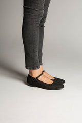 Immaculate Vegan - MOMOC Sweet Vegan Suede Ballerinas | Black