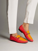 Immaculate Vegan - MOMOC Judoka Vegan Suede Moccasins | Orange UK9 / EU42 / US11