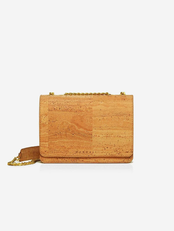 Alpha Handcrafted Cork Vegan Crossbody Bag | Beige