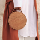 Immaculate Vegan - MURMALI Beta Handcrafted Cork Vegan Round Shoulder Bag | Natural
