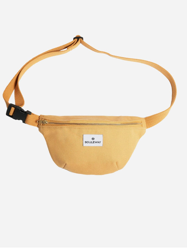 Souleway Natural Cotton Canvas Bum Bag | Mustard Yellow Mustard Yellow