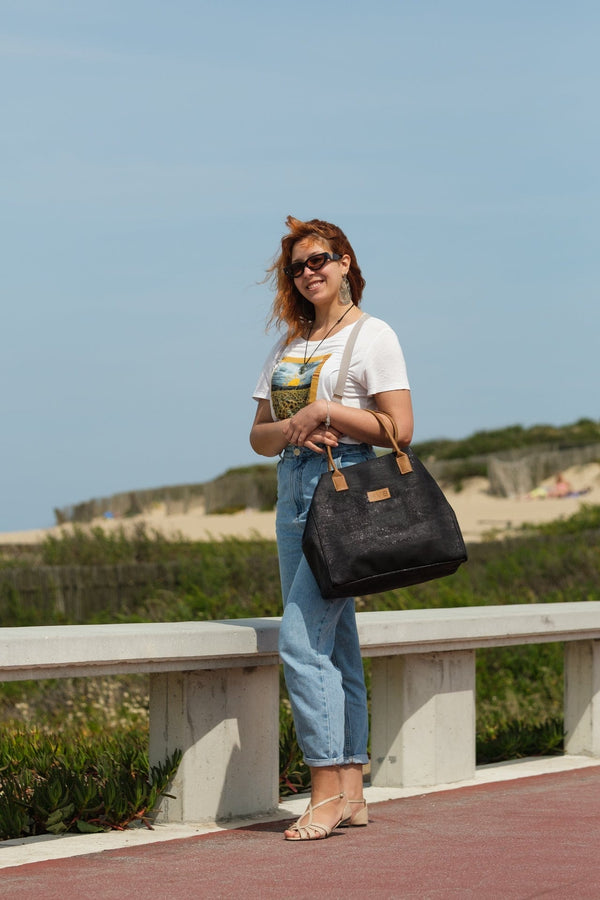 My Vegan Bags TOTE BAG CORK BLACK