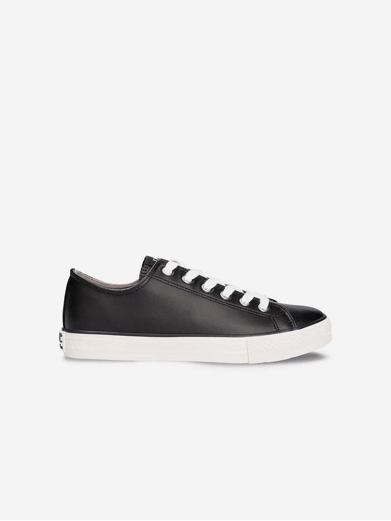 NAE Vegan Shoes Clove Unisex Vegan Apple Leather Sneakers | Black 36