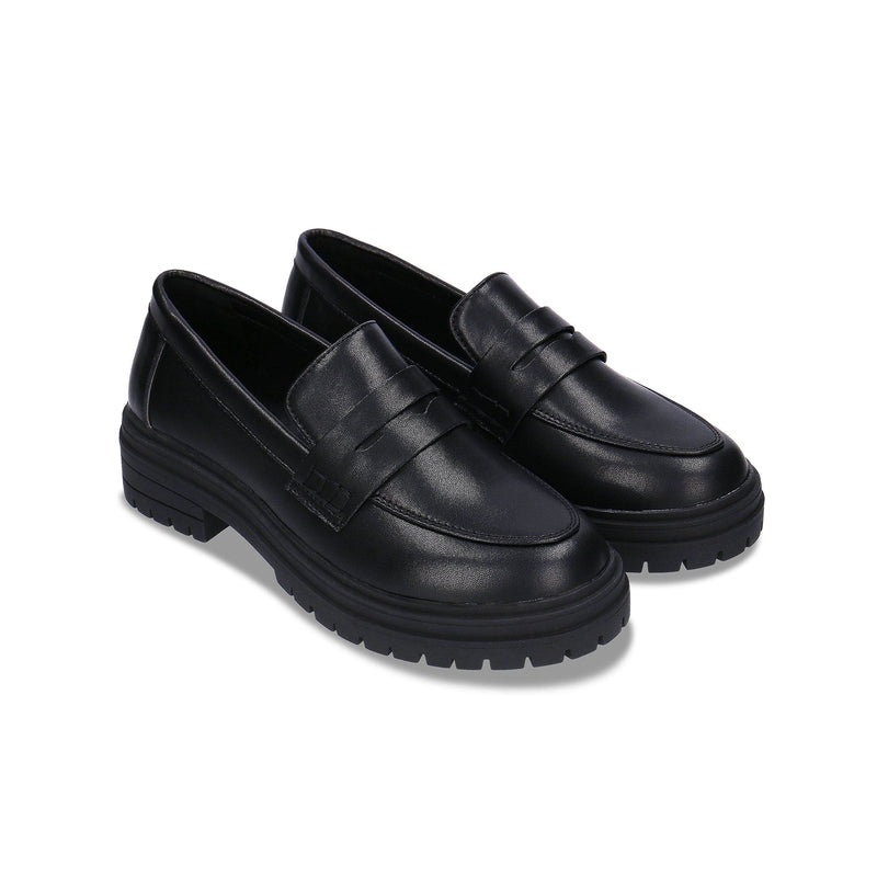 NAE Vegan Shoes Fiore Black vegan loafer chunky sole