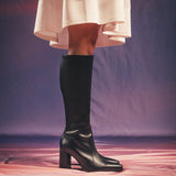 NAE Vegan Shoes Iona Black high heel knee boots