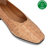 NAE Vegan Shoes Melita Cork vegan ballerina flat heel