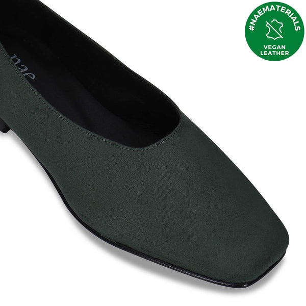 NAE Vegan Shoes Melita Green vegan ballerina flat heel