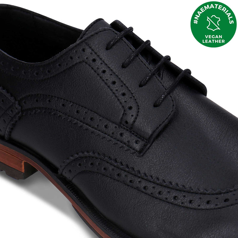 NAE Vegan Shoes Siro Black dress shoes for men