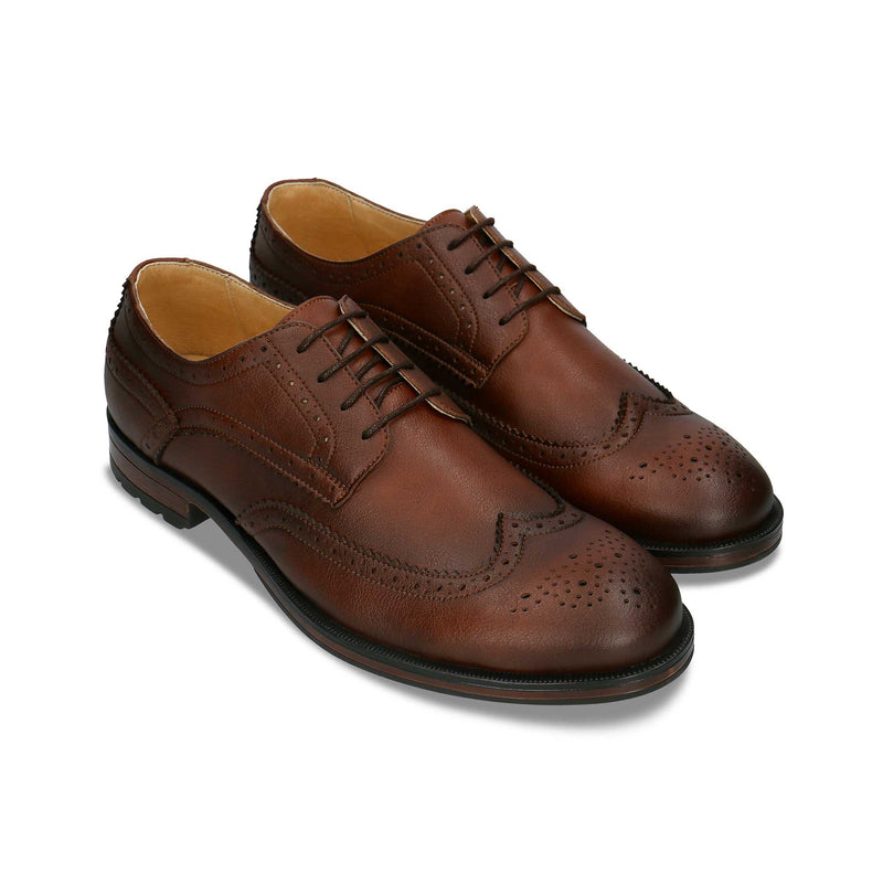 NAE Vegan Shoes Siro Brown dress shoes for men