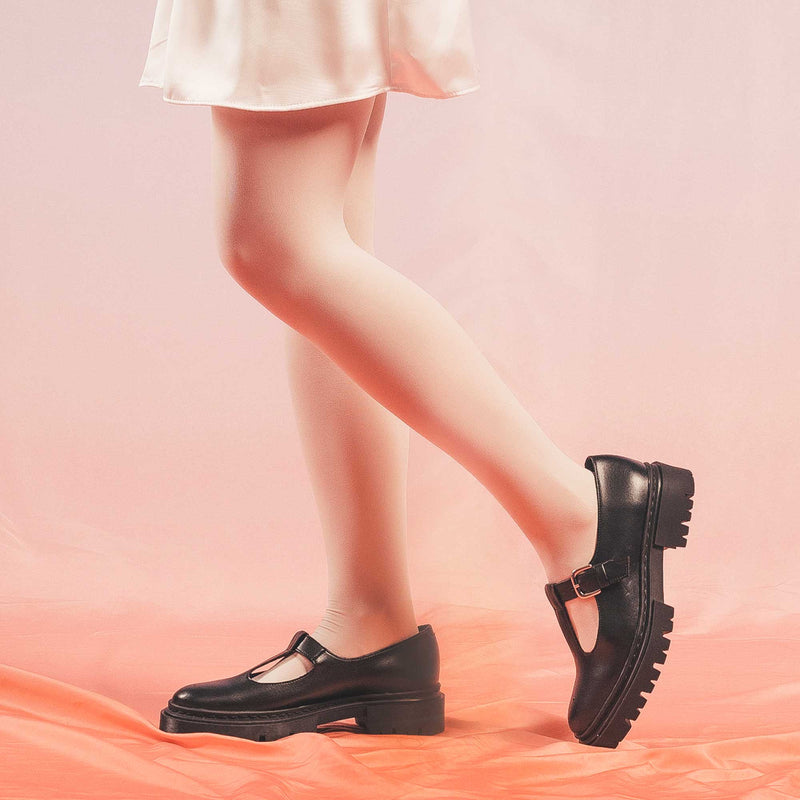 NAE Vegan Shoes Teresa Black vegan Mary Jane buckle