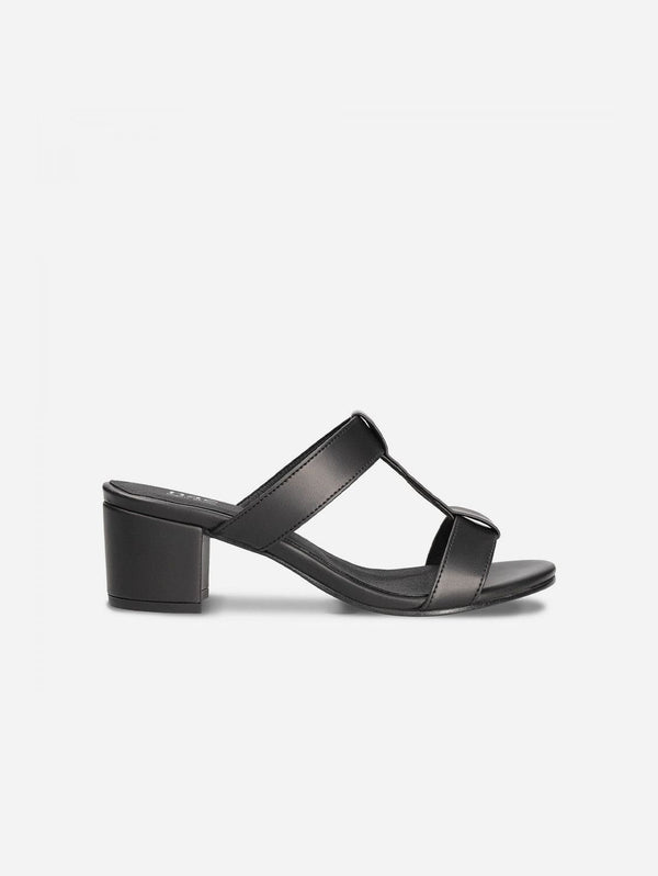 NAE Vegan Shoes Iris Vegan Apple Leather Heeled Sandals | Black UK8 / EU42 / US10