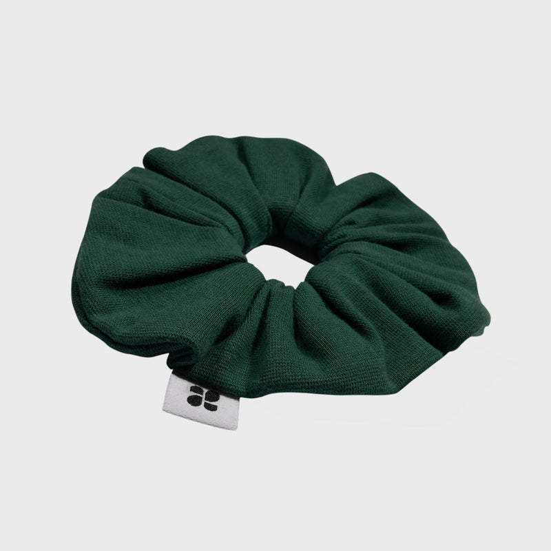 New Orchard Upcycled Organic Cotton Scrunchies | Multiple Colours Deep Green