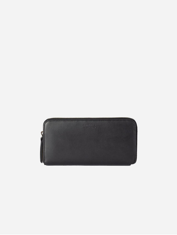 O My Bag Sonny Apple Leather Vegan Uppeal™ Wallet | Black Black / Vegan Uppeal™ / Large