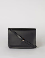 Immaculate Vegan - O My Bag Audrey Apple Leather Vegan Crossbody | Black Black / Vegan Uppeal™ / Medium