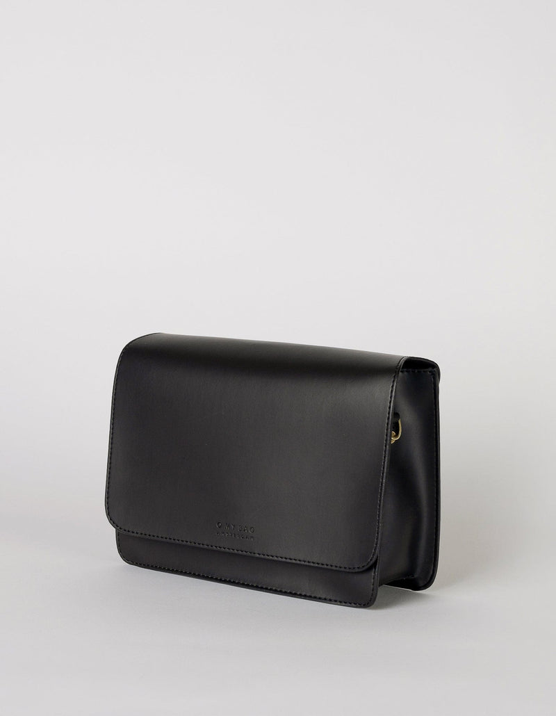 O My Bag Audrey Apple Leather Vegan Crossbody | Black Black / Vegan Uppeal™ / Medium