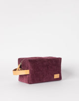 Immaculate Vegan - O My Bag Ted Large Corduroy & Vegan Apple Leather Travel Case | Burgundy Burgundy / Vegan Uppeal™ / Large