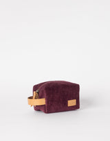 Immaculate Vegan - O My Bag Ted Small Corduroy & Vegan Apple Leather Travel Case | Burgundy Burgundy / Vegan Uppeal™ / Small