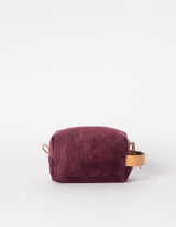 Immaculate Vegan - O My Bag Ted Small Corduroy & Vegan Apple Leather Travel Case | Burgundy Burgundy / Vegan Uppeal™ / Small